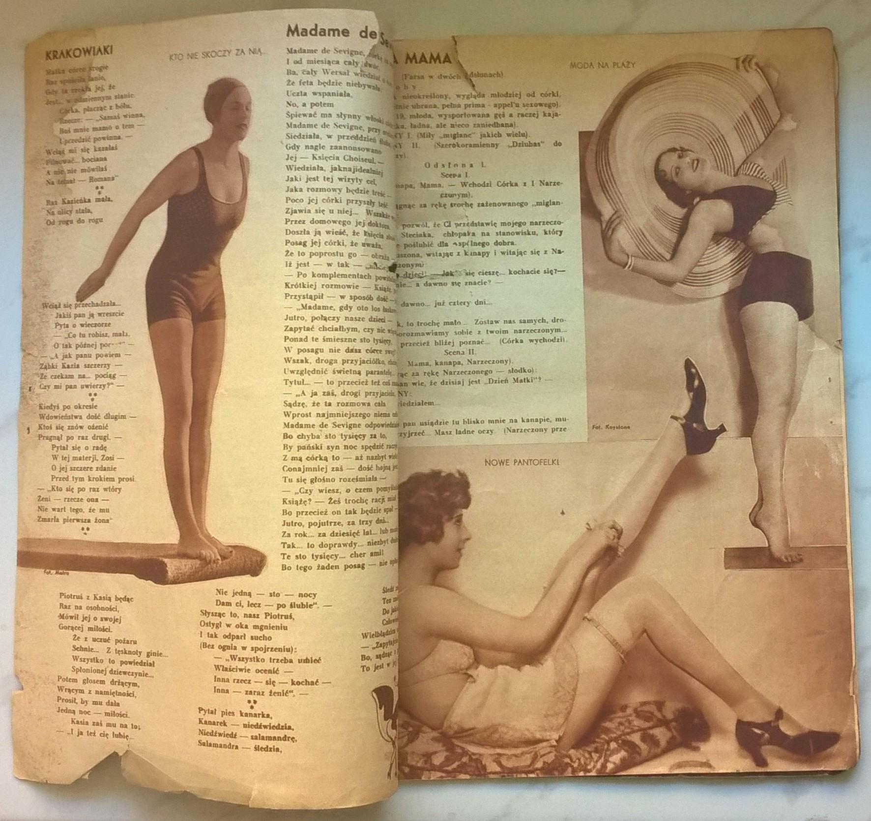 Czasopismo "Za parawanem", 1934 r.