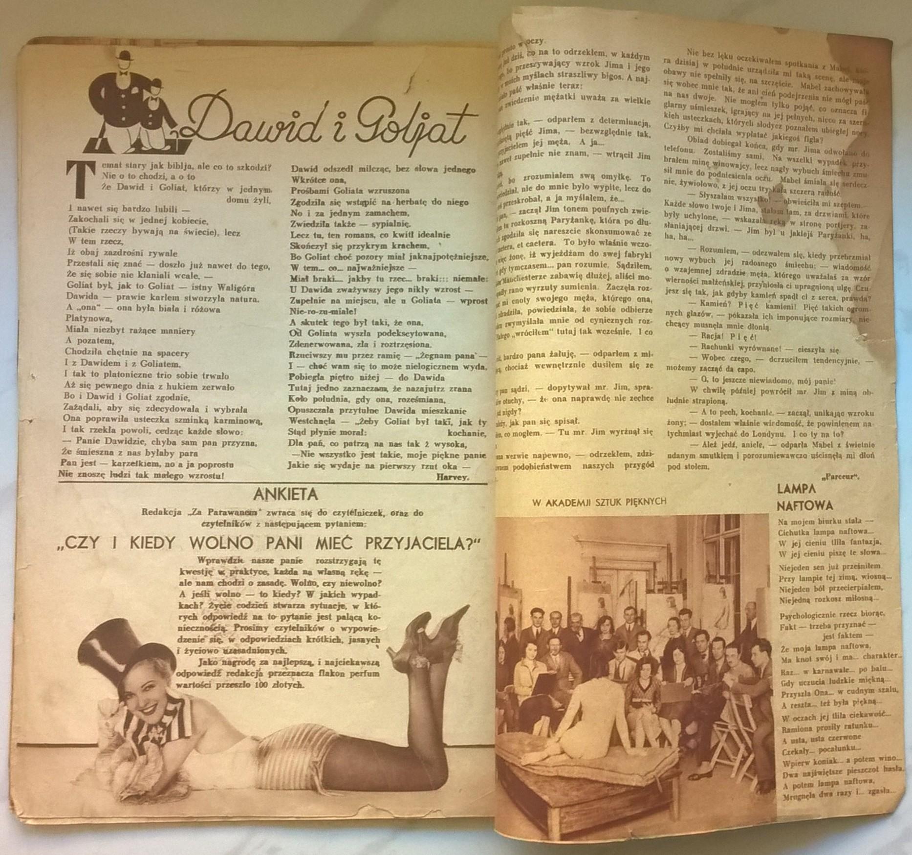 Czasopismo "Za parawanem", 1934 r.