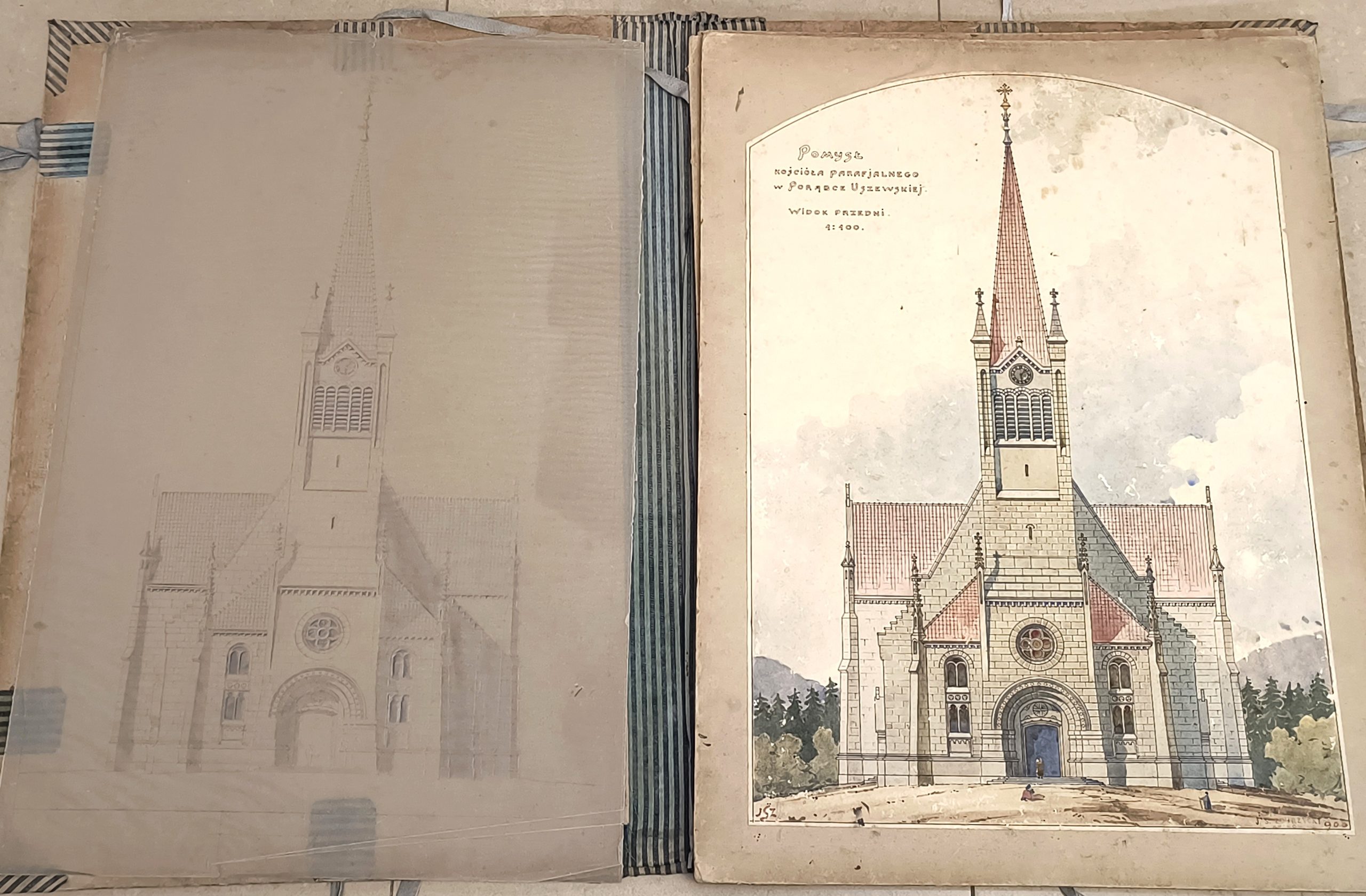 Projekt Kościoła w Porąbce Uszewskiej z 1908 r. - Jan Sas Zubrzycki