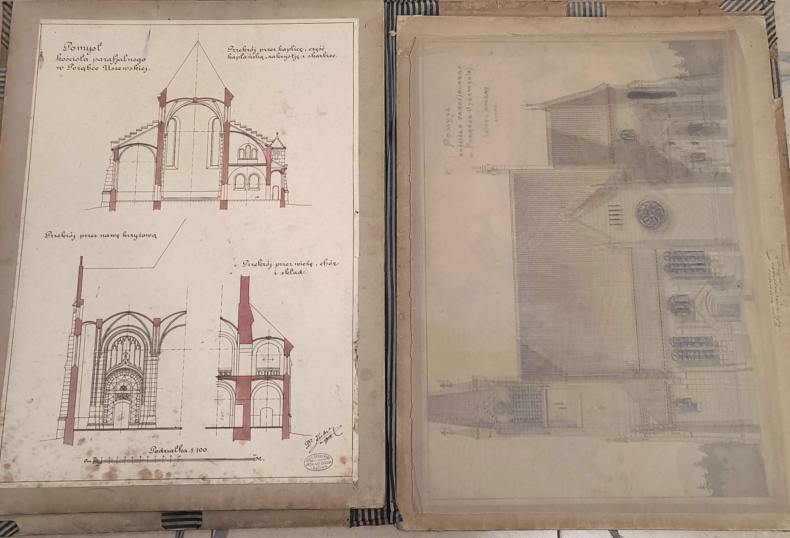 Projekt Kościoła w Porąbce Uszewskiej z 1908 r. - Jan Sas Zubrzycki