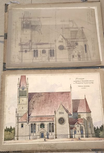 Projekt Kościoła w Porąbce Uszewskiej z 1908 r. - Jan Sas Zubrzycki