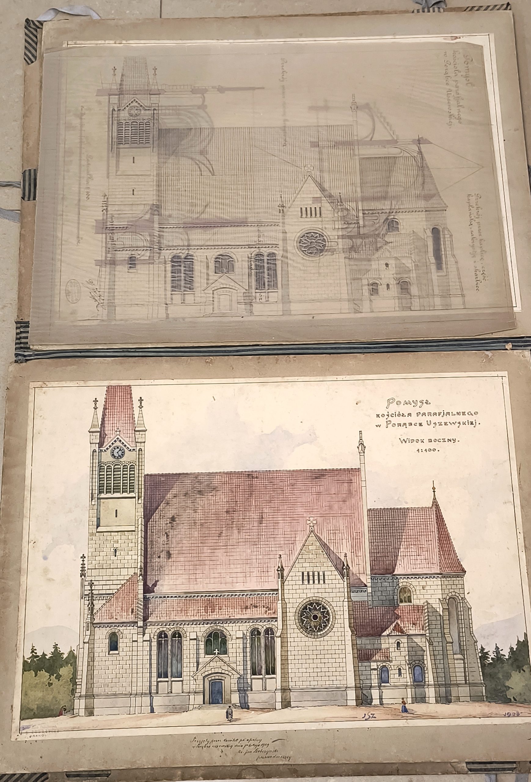 Projekt Kościoła w Porąbce Uszewskiej z 1908 r. - Jan Sas Zubrzycki