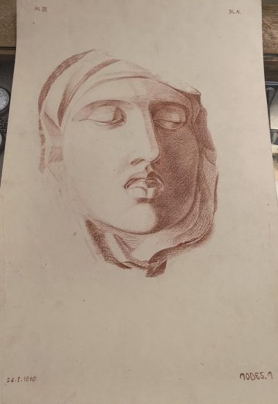 Szkic, obrazek - Alfred Modes, 1910 r.