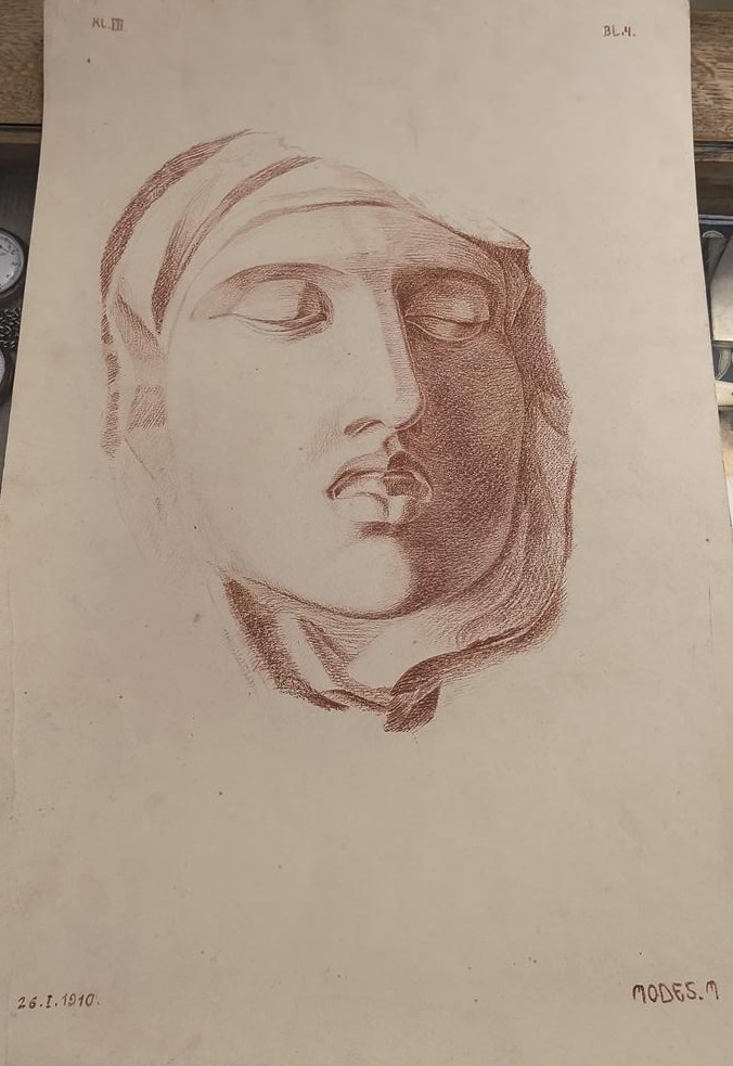 Szkic, obrazek - Alfred Modes, 1910 r.