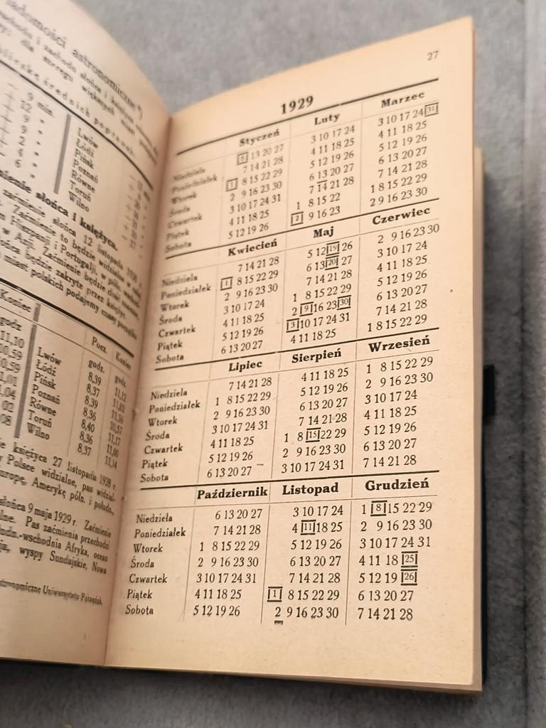 Kalendarz pedagogiczny "Przyjaciela Szkoły" na rok szkolny 1928/29