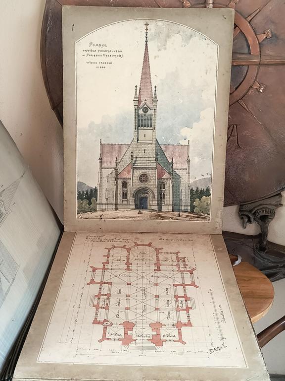 Projekt Kościoła w Porąbce Uszewskiej z 1908 r. - Jan Sas Zubrzycki