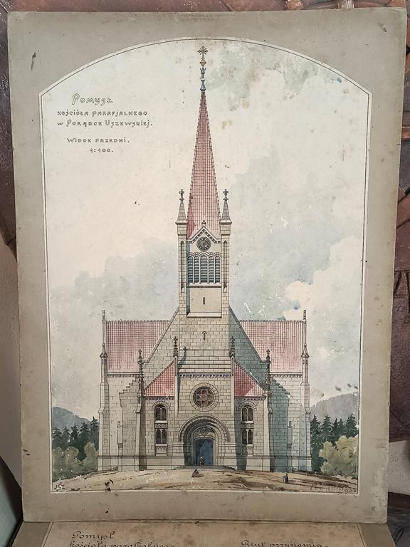 Projekt Kościoła w Porąbce Uszewskiej z 1908 r. - Jan Sas Zubrzycki