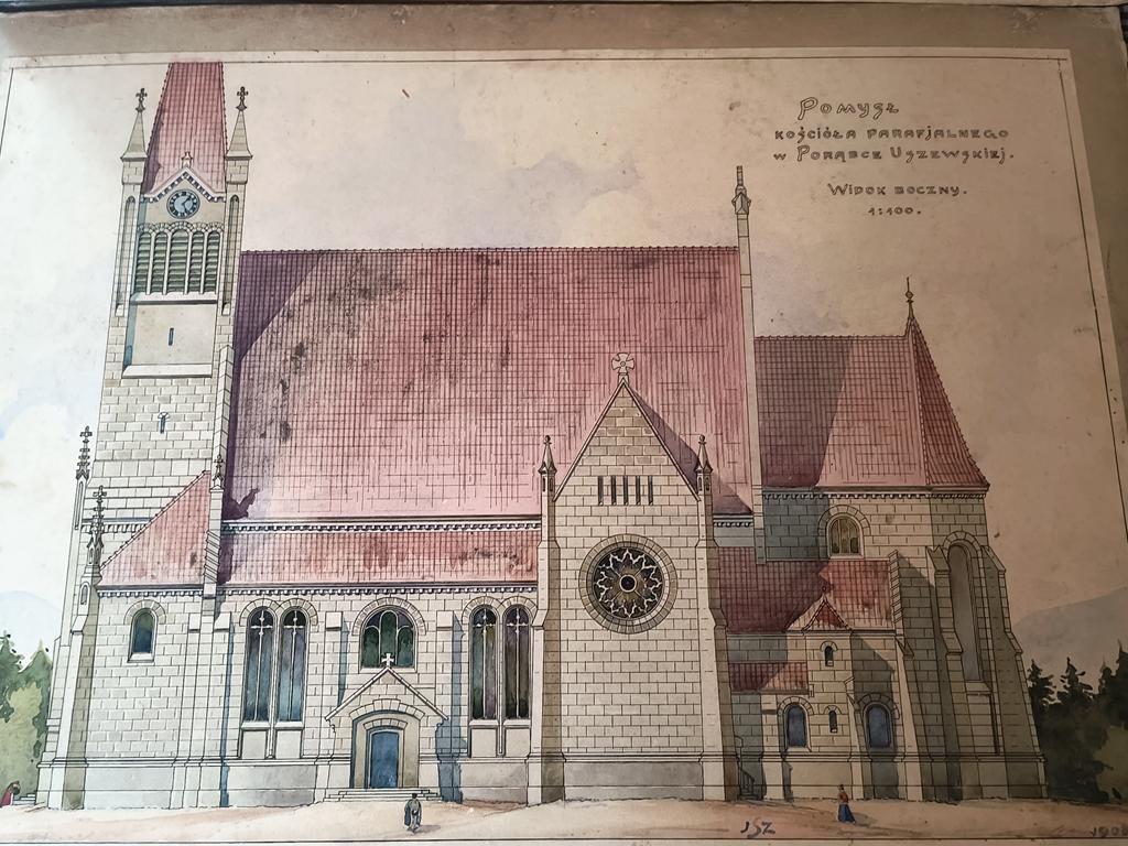 Projekt Kościoła w Porąbce Uszewskiej z 1908 r. - Jan Sas Zubrzycki