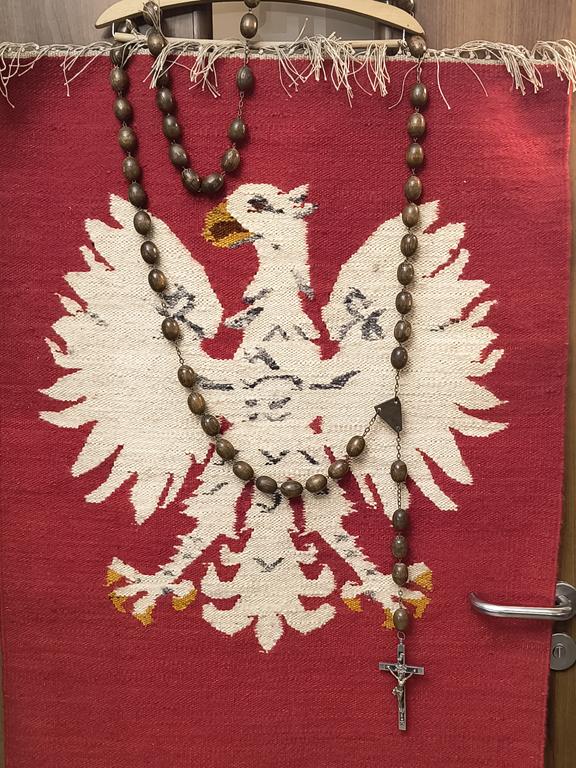 Różaniec procesyjny, XIX-XX w. - długość 160 cm !