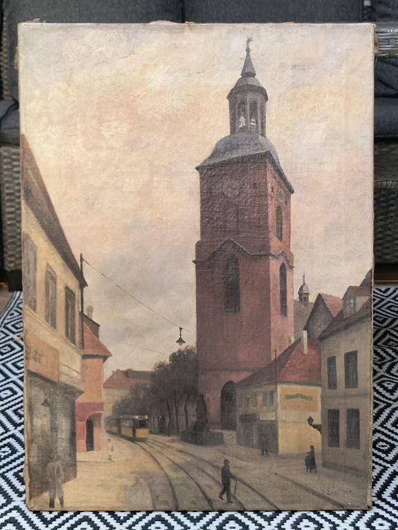 Obraz - kościół św. Mikołaja (St. Nikolai-Kirche) w dzielnicy Spandau w Berlinie