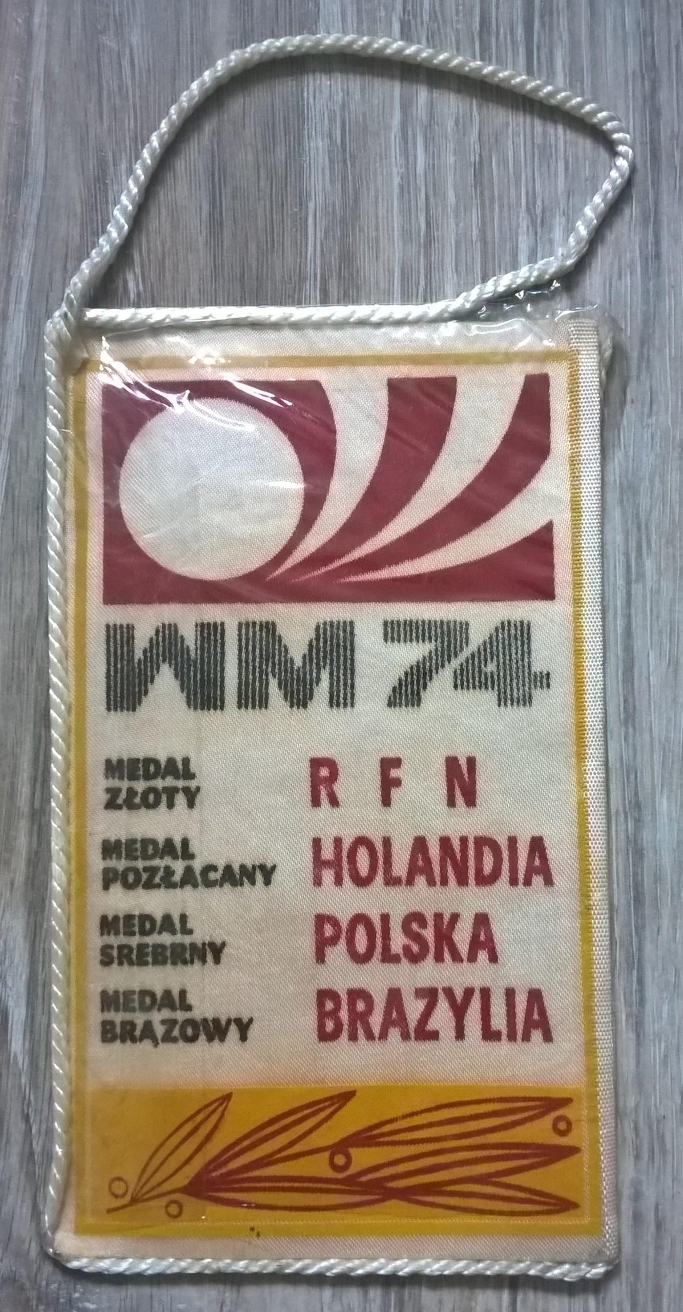 Proporczyk - Finał Mistrzostw Świata w Piłce Nożnej, RFN 1974