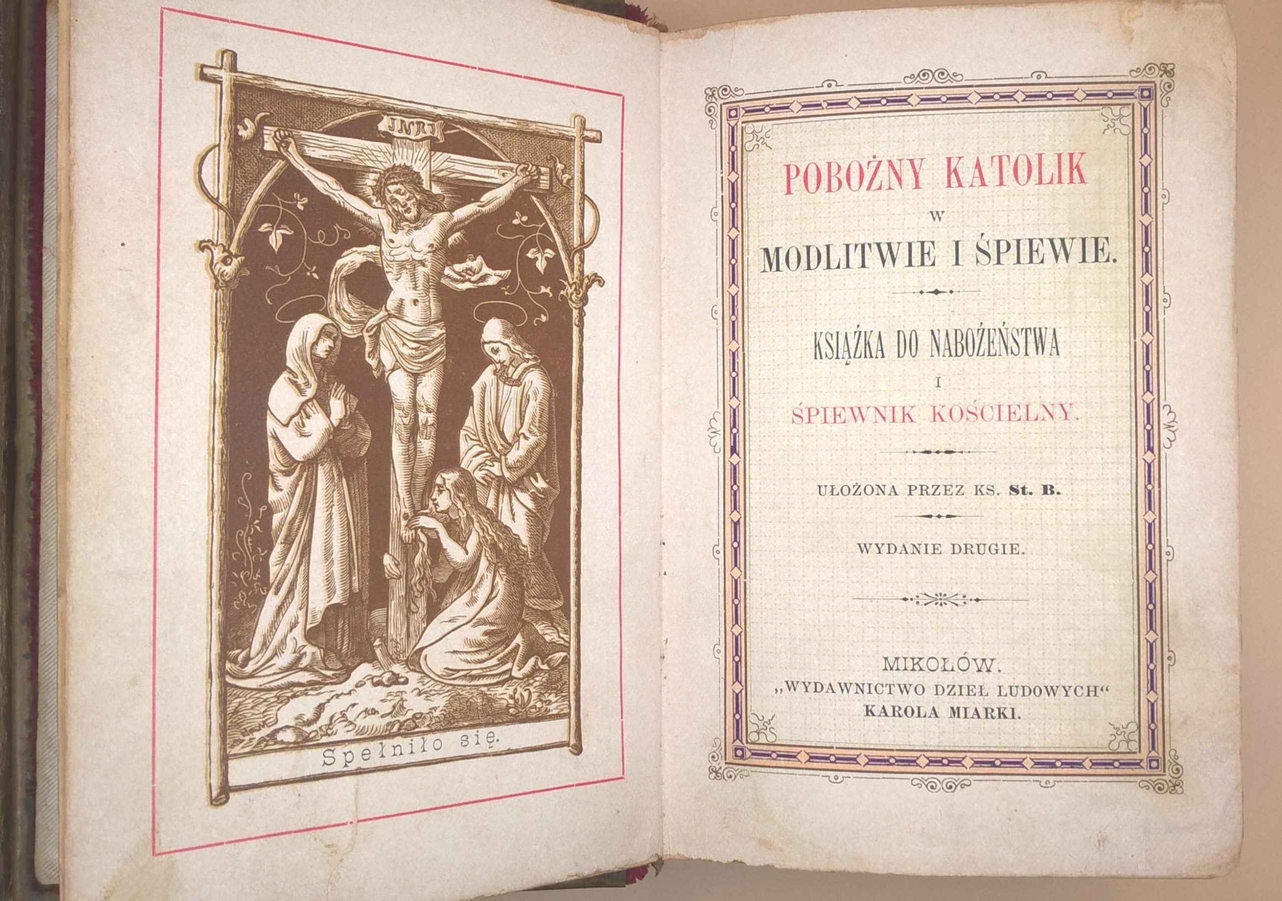 Książeczka modlitewna "Pobożny katolik w modlitwie i śpiewie", 1895 r.