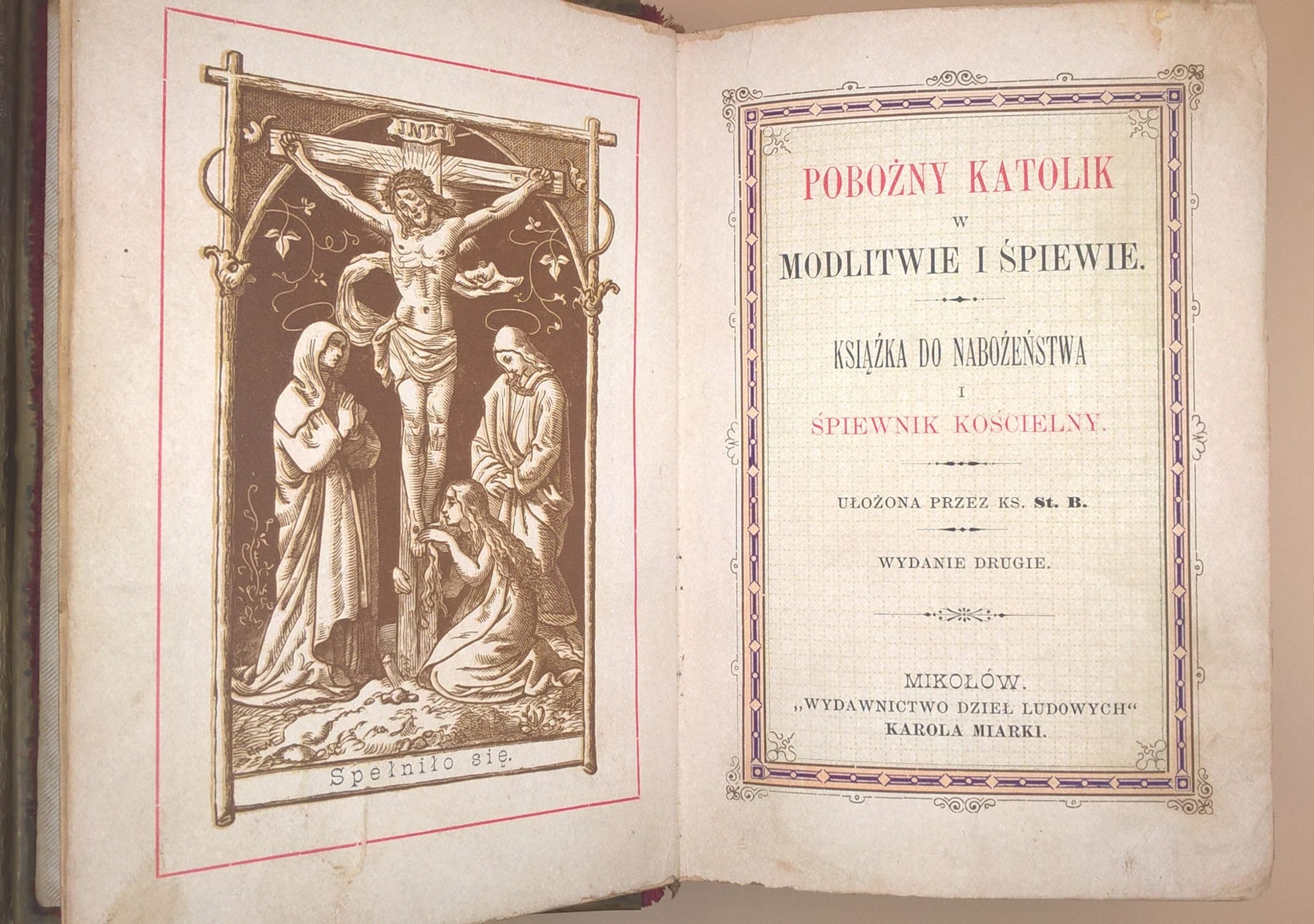 Książeczka modlitewna "Pobożny katolik w modlitwie i śpiewie", 1895 r.