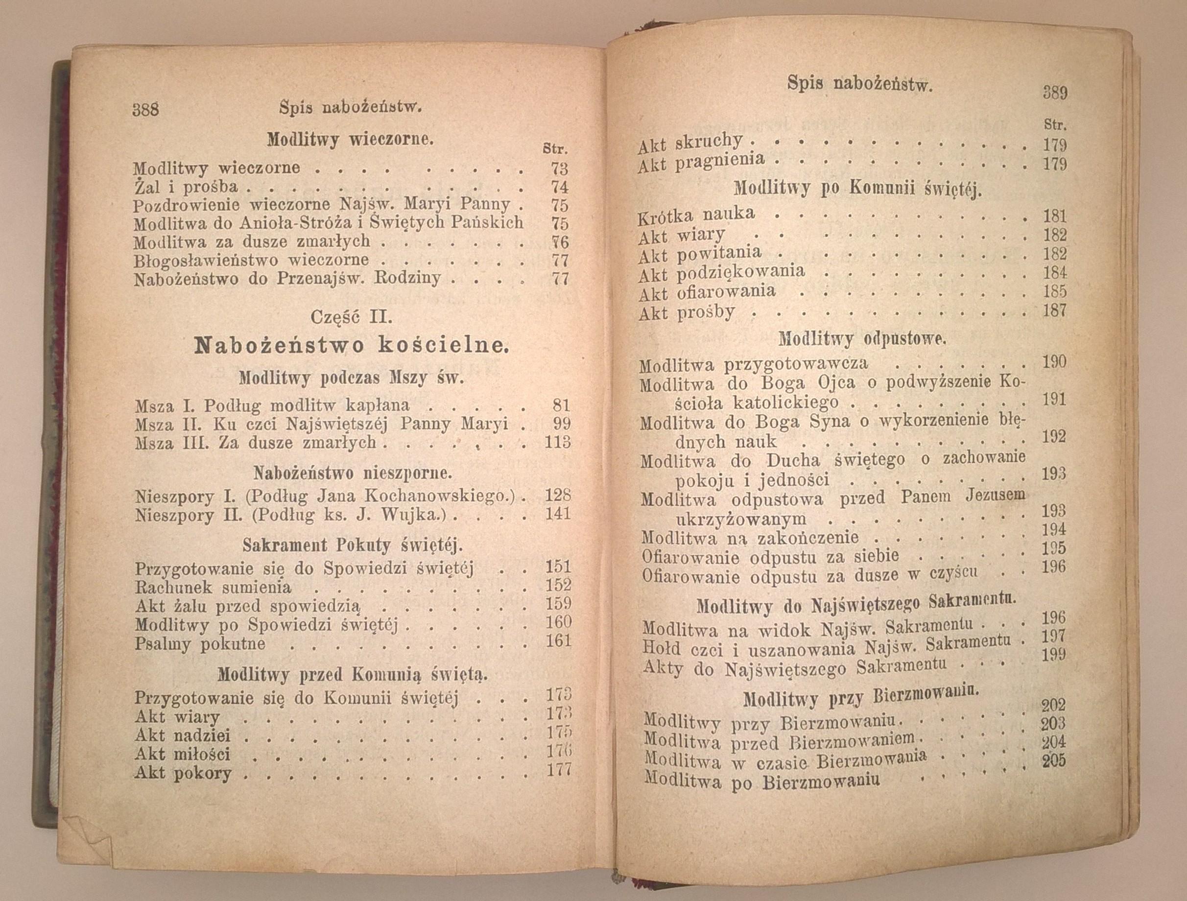 Książeczka modlitewna "Pobożny katolik w modlitwie i śpiewie", 1895 r.