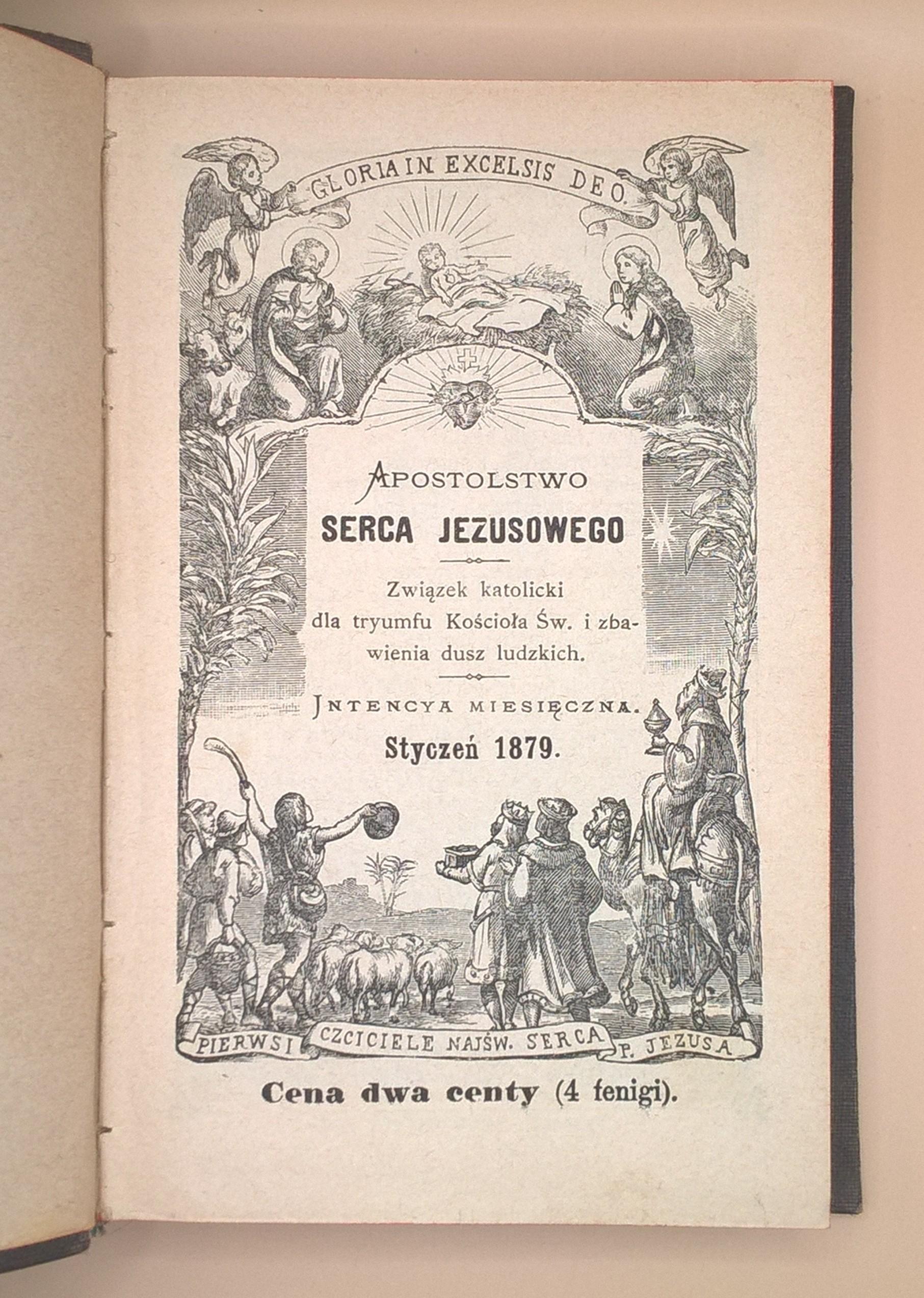 Książeczka modlitewna "Apostolstwo Serca Jezusowego" - rocznik 1879