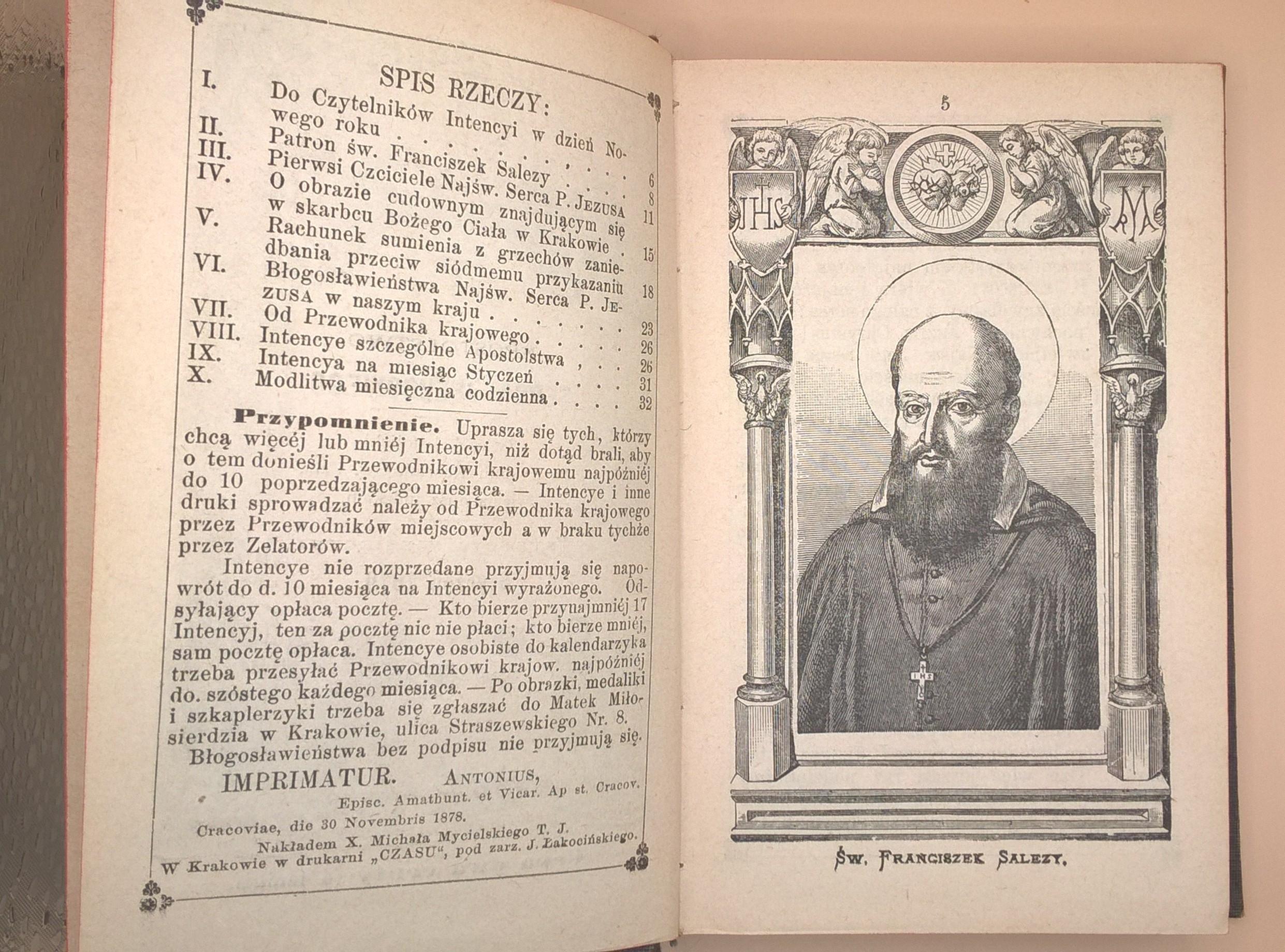 Książeczka modlitewna "Apostolstwo Serca Jezusowego" - rocznik 1879