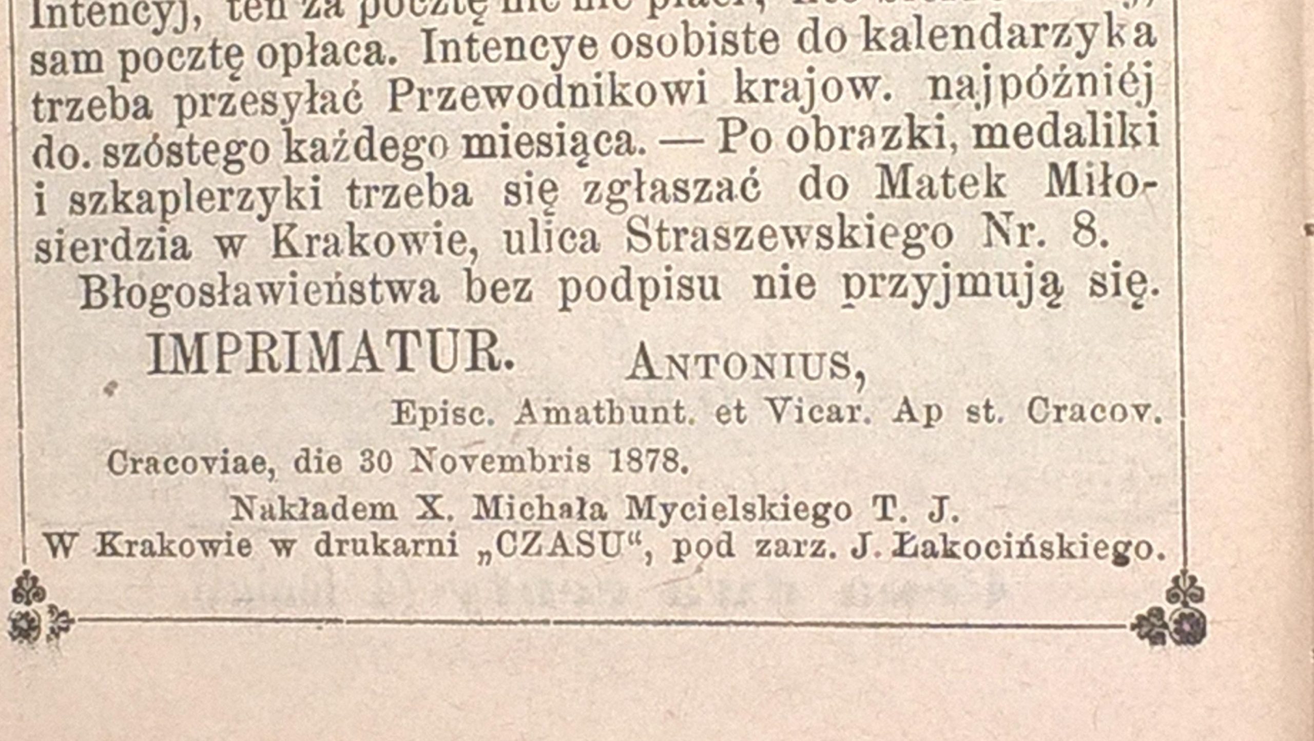 Książeczka modlitewna "Apostolstwo Serca Jezusowego" - rocznik 1879
