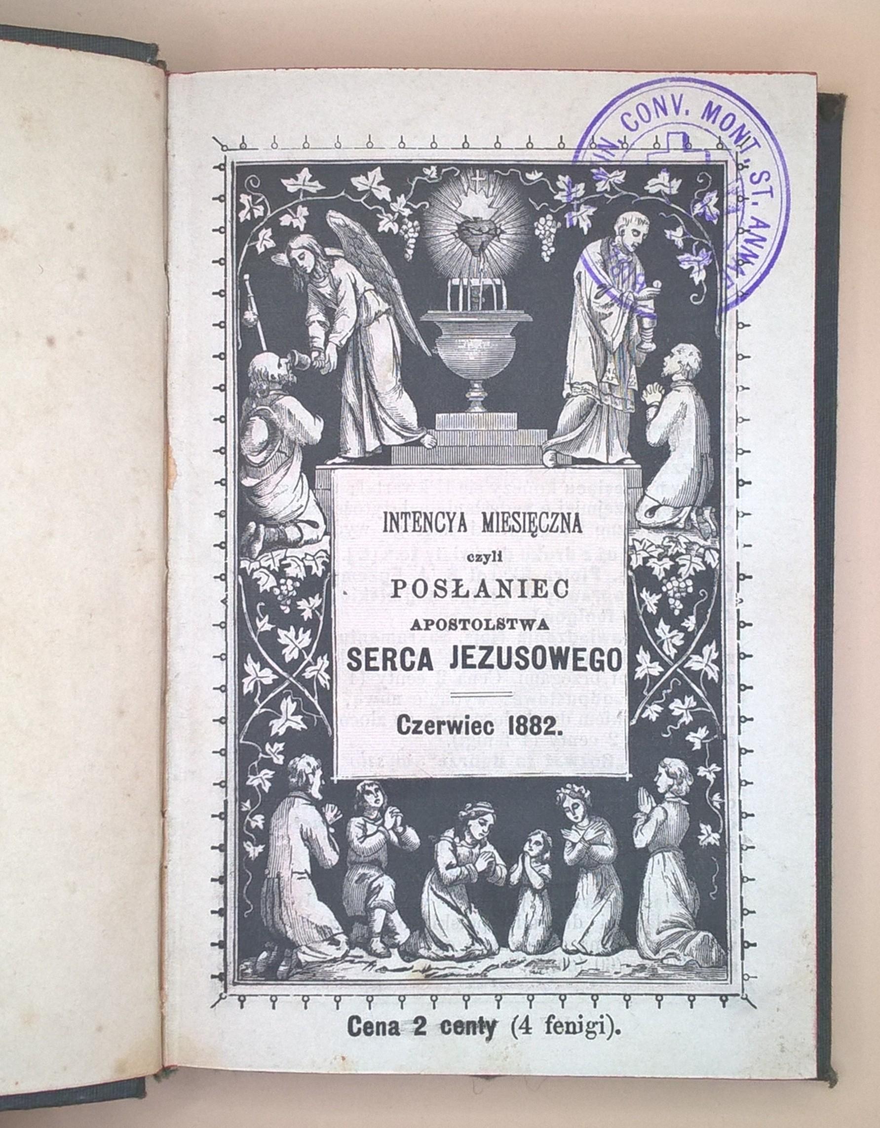 Książeczka modlitewna „Apostolstwo Serca Jezusowego” – rocznik 1882