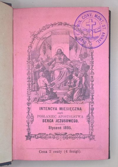 Książeczka modlitewna „Apostolstwo Serca Jezusowego” – rocznik 1895