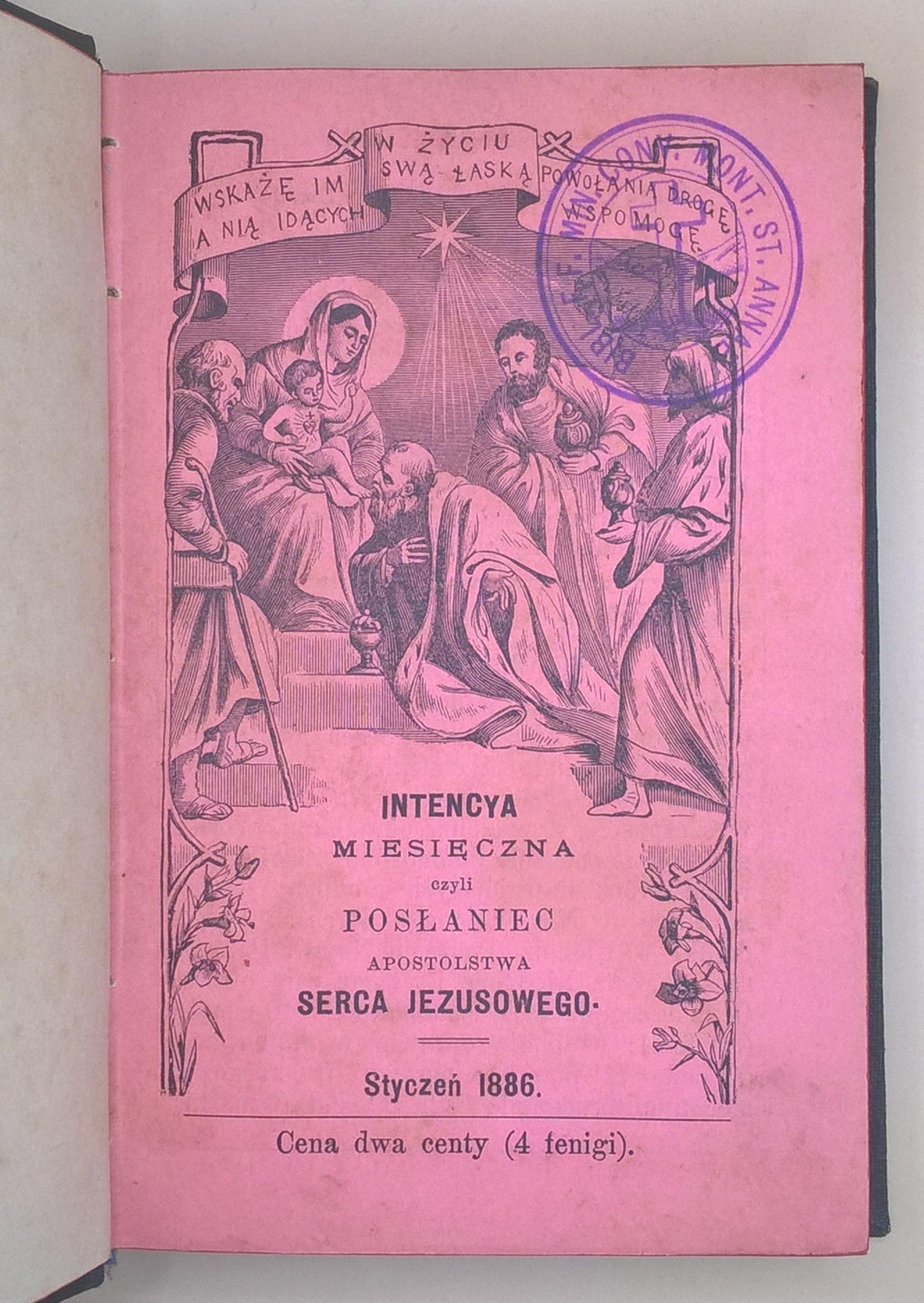 Książeczka modlitewna „Apostolstwo Serca Jezusowego” – rocznik 1886