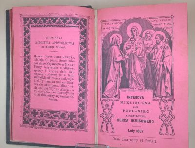 Książeczka modlitewna „Apostolstwo Serca Jezusowego” – rocznik 1887