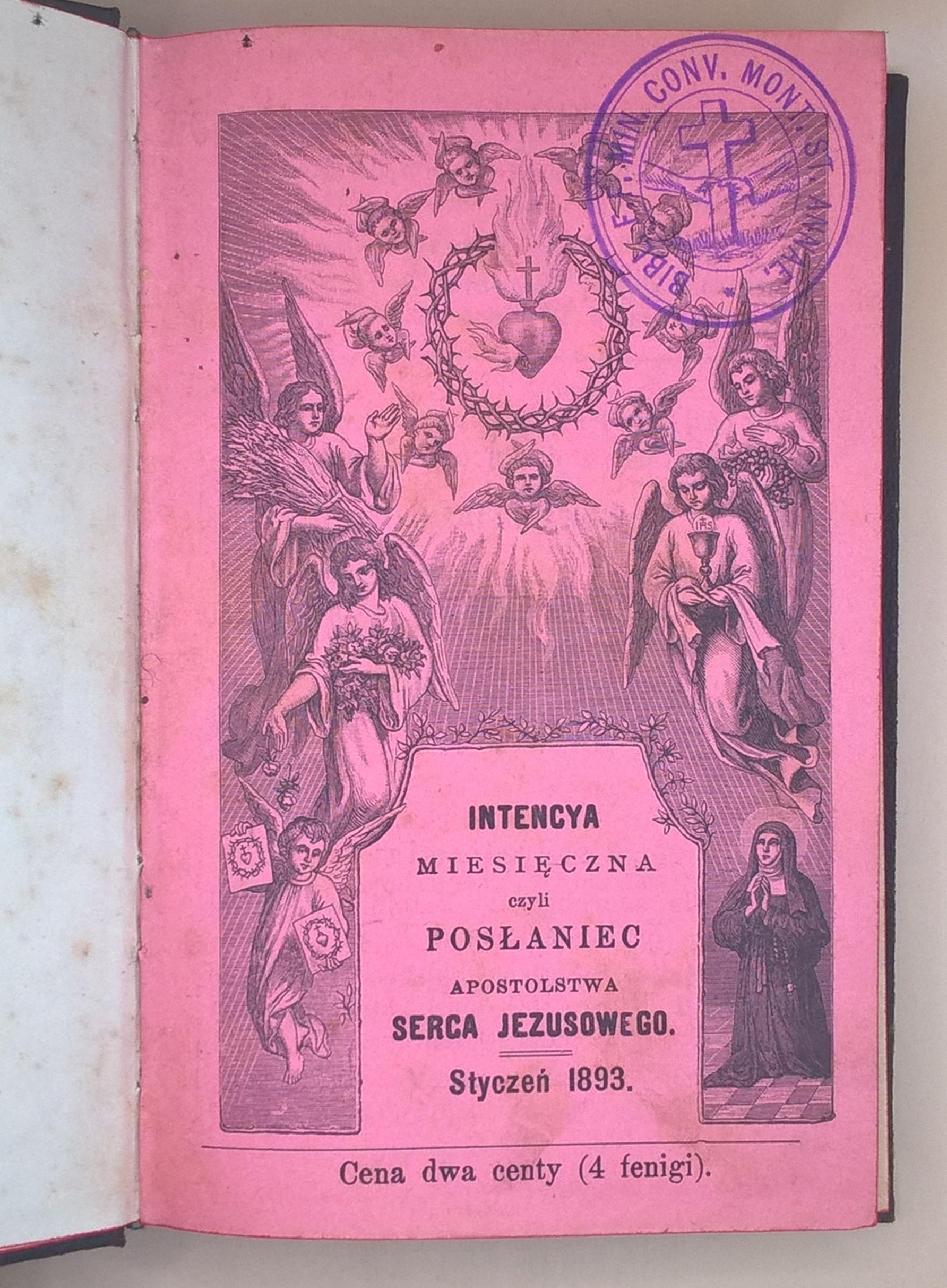 Książeczka modlitewna „Apostolstwo Serca Jezusowego” – rocznik 1893