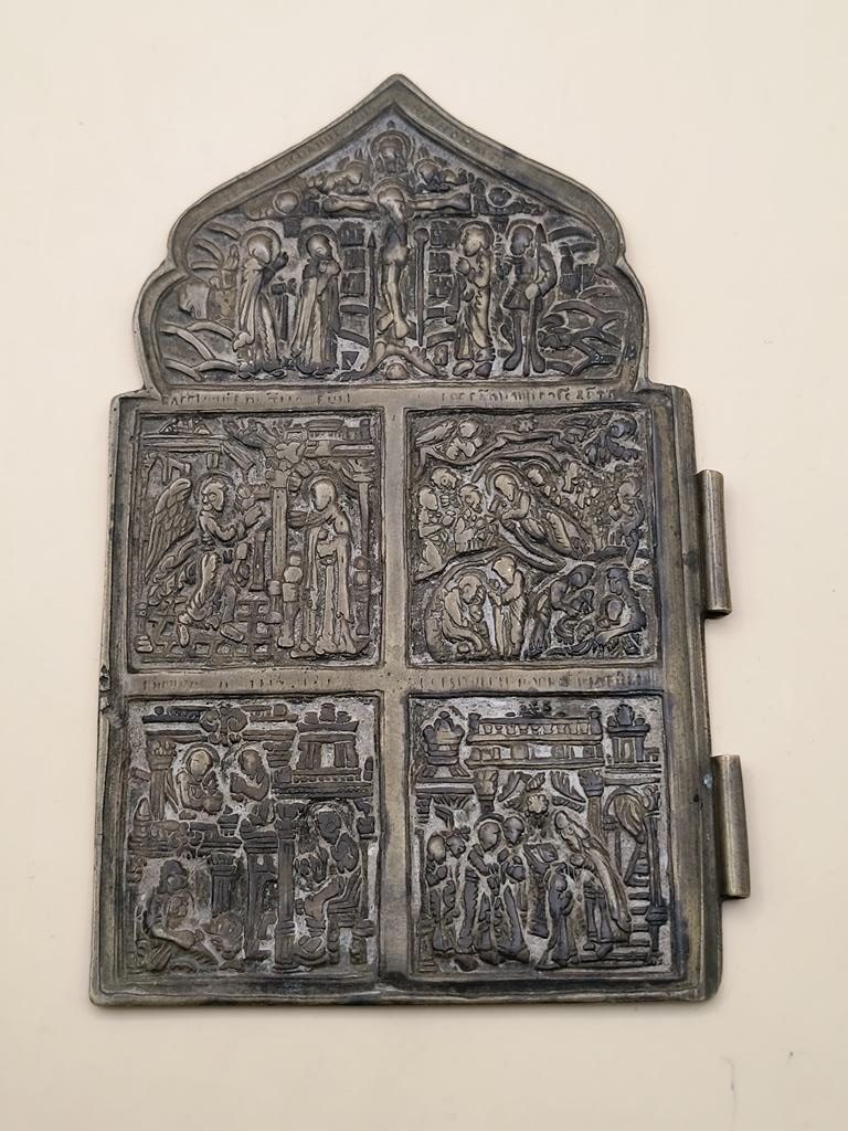 Ikona podróżna XIX w. (ołtarzyk)