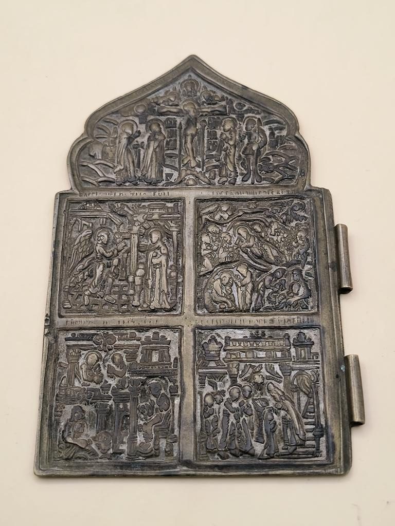 Ikona podróżna XIX w. (ołtarzyk)