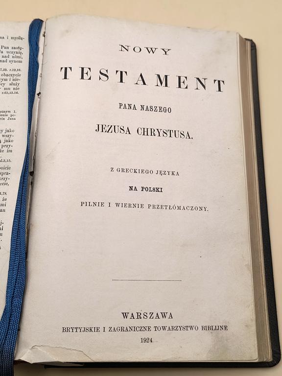 "Pismo Święte. Nowy Testament" - 1924 r., Warszawa