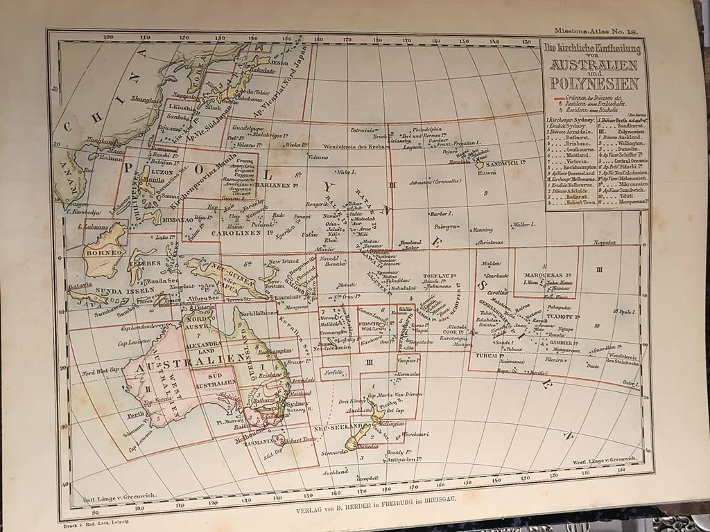 "Katholischer MISSIONS - ATLAS" Oscar Werner - Atlas misji katolickich, 1885 r.
