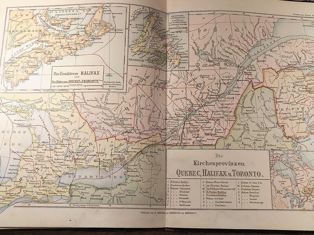 "Katholischer MISSIONS - ATLAS" Oscar Werner - Atlas misji katolickich, 1885 r.