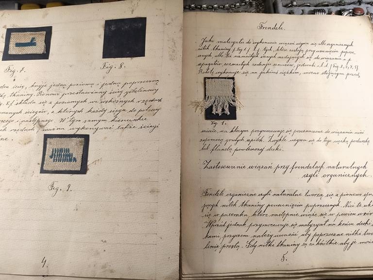 Rękopis z XIX-XX wieku - Szkoła Tkacka w Bielsku - RZADKOŚĆ!