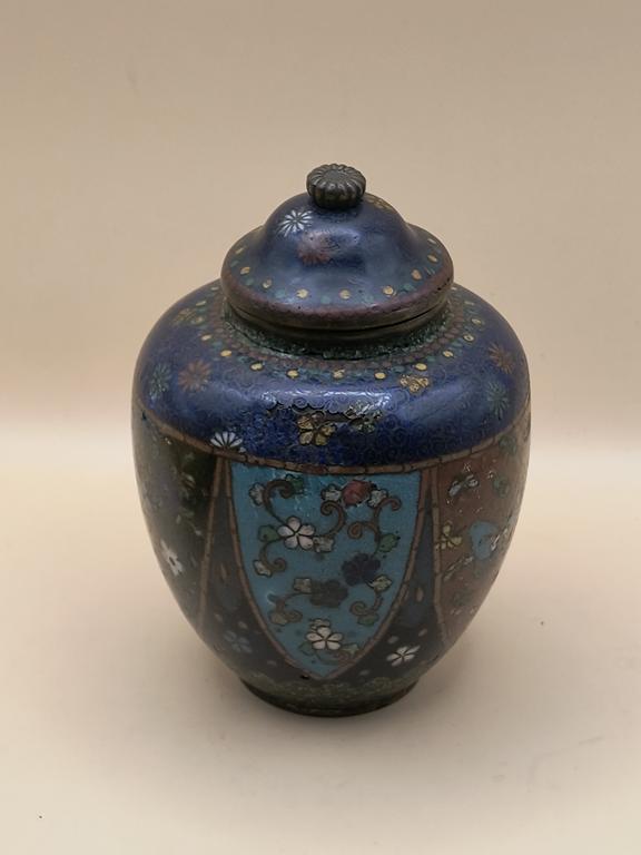 Pojemnik na imbir z emalią cloisonne - Chiny, XX w.