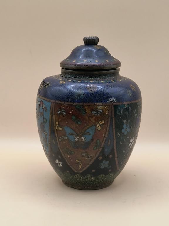 Pojemnik na imbir z emalią cloisonne - Chiny, XX w.