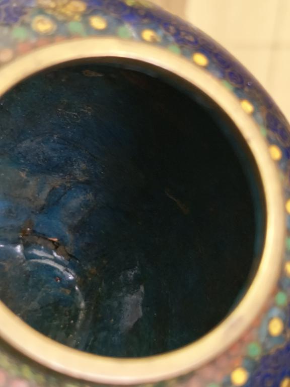 Pojemnik na imbir z emalią cloisonne - Chiny, XX w.