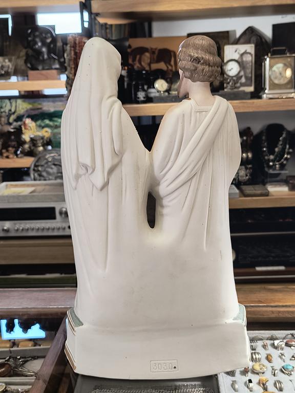 Duża figura porcelanowa Świętej Rodziny