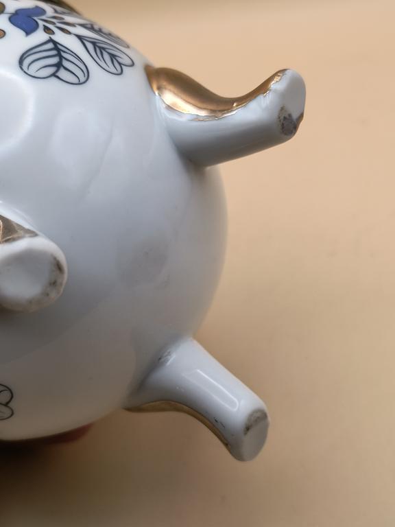 Duże puzderko porcelanowe - jajo