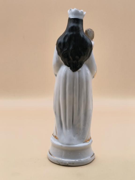 Porcelanowa figurka Matki Boskiej z Dzieciątkiem, XIX-XX w.