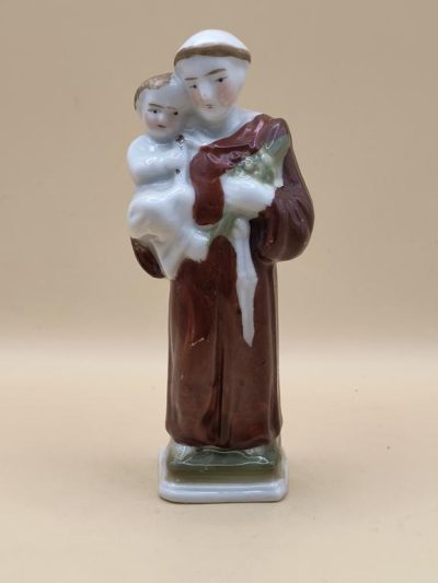 Figurka porcelanowa - Święty Antoni, XIX-XX