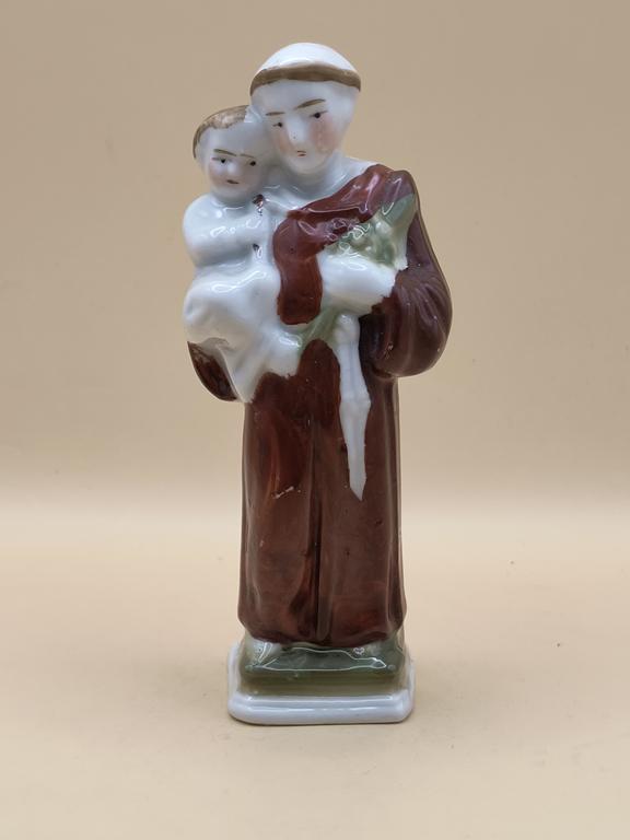 Figurka porcelanowa - Święty Antoni, XIX-XX