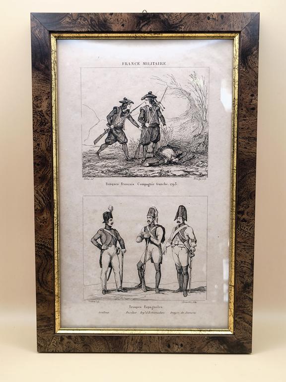 Grafika - żołnierze francuscy - FRANCE MILITAIRE - XIX w.