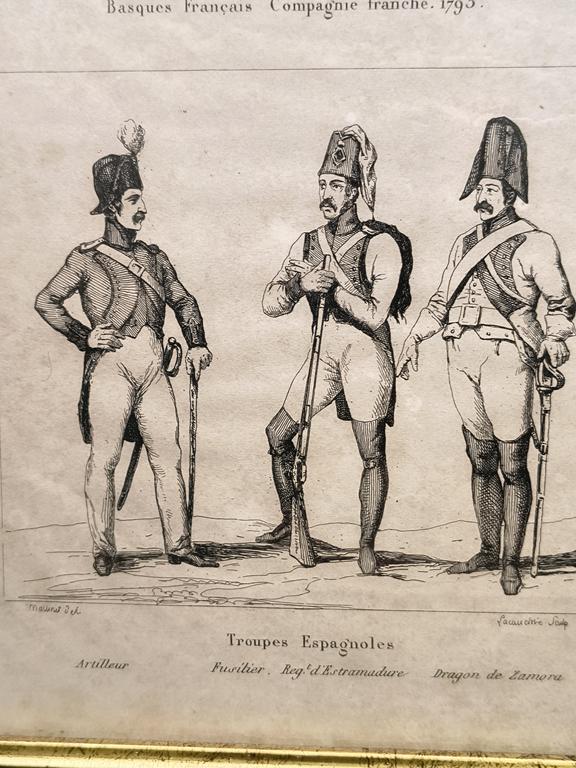 Grafika - żołnierze francuscy - FRANCE MILITAIRE - XIX w.