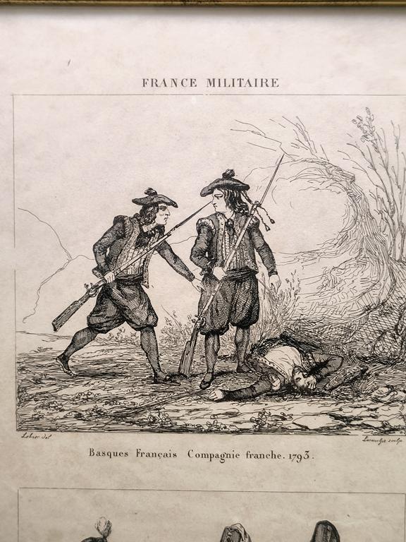 Grafika - żołnierze francuscy - FRANCE MILITAIRE - XIX w.