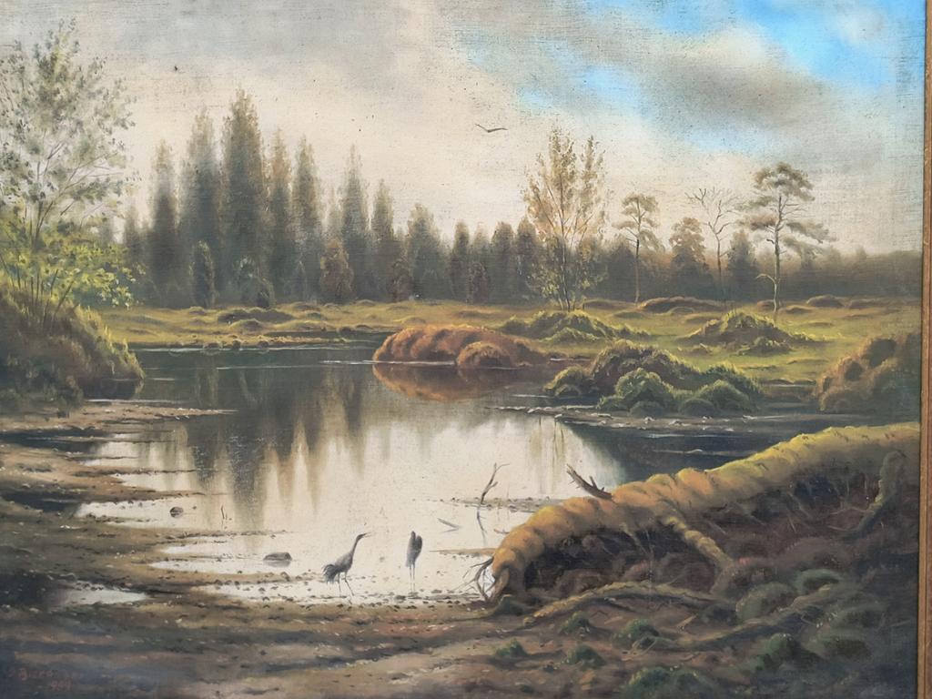 Duży obraz - pejzaż - J. Biegański, 1989 r.