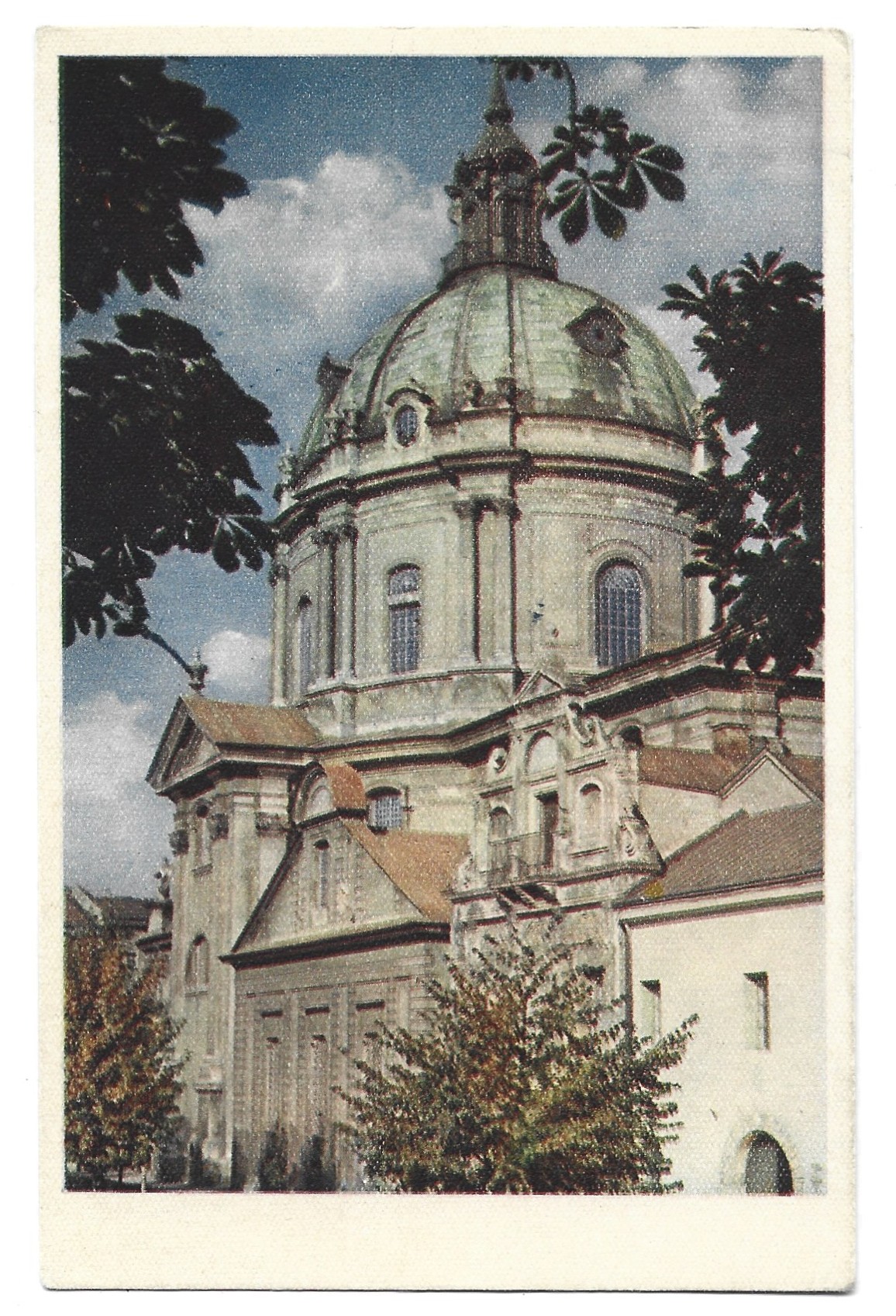 Pocztówka - Kościół Bożego Ciała i klasztor Dominikanów we Lwowie - Kresy wschodnie