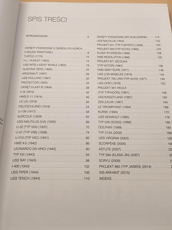 Książka „Najsłynniejsze okręty podwodne” – Ilustrowana historia – David Ross, 2017 r.