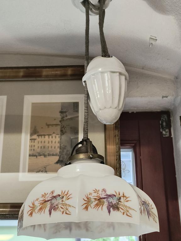 Przedwojenna lampa wisząca z wagą