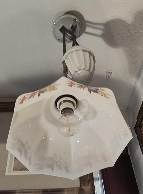 Przedwojenna lampa wisząca z wagą