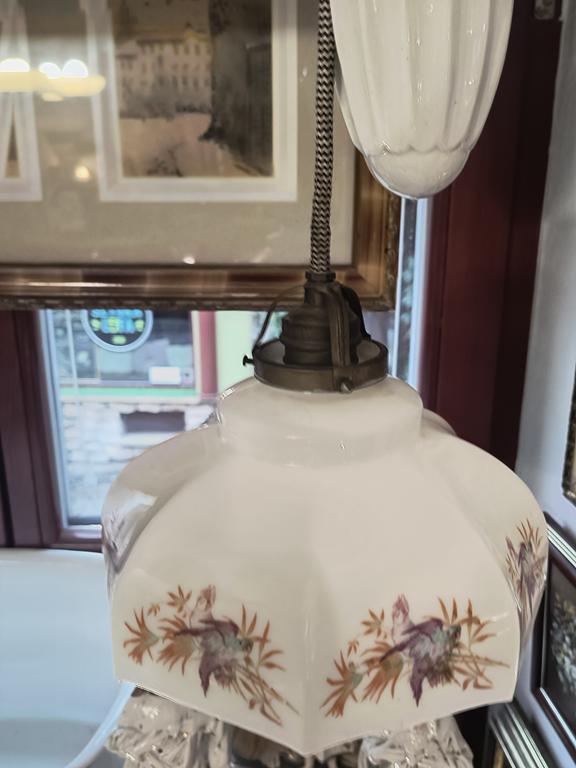 Przedwojenna lampa wisząca z wagą