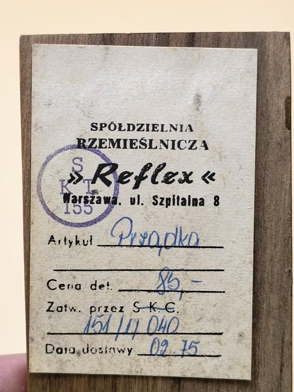 Zabawka drewniana - "Prządka" - Spółdzielnia Rzemieślnicza REFLEX, 1975 r.